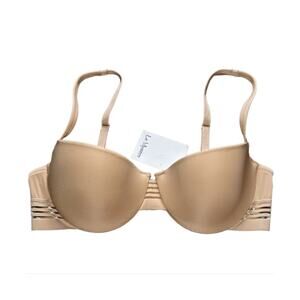 Le Mystere Second Skin Convertible Demi Bra natural size 32C NWT